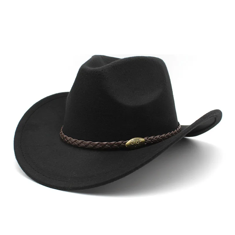 Top Trends: Men&#039;s Western Cowboy Hat Women Panama Cowgirl Jazz Hats Outdoor Rider Wide Brim Felt Fedora Caps Sombreros De Vaquero Shoppable Styles