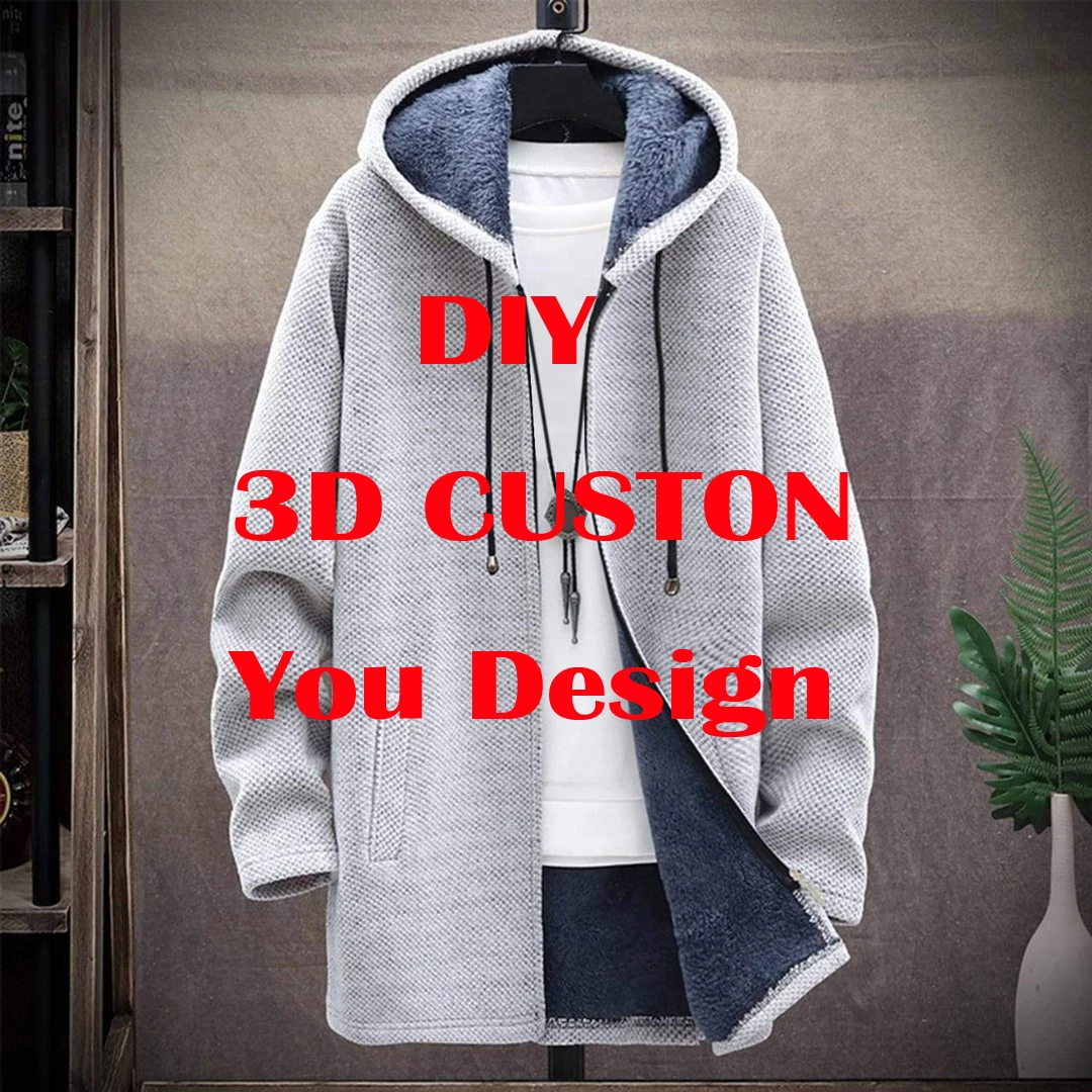 Top Trends: DIY Accept Custom Design Drop Shipping And Wholesale 3D Printing Fleece Hooded Overcoat Unisex Thick Warm Jacket Shoppable Styles