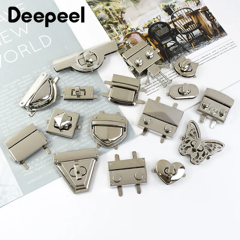 Top Trends: 2Pcs Deepeel Metal Silver Locks Buckle Bag Twist Turn Lock Clasps Handbag Purse Closure Clasp DIY Crafts Hardware Bags Accessory Shoppable Styles - Image 3