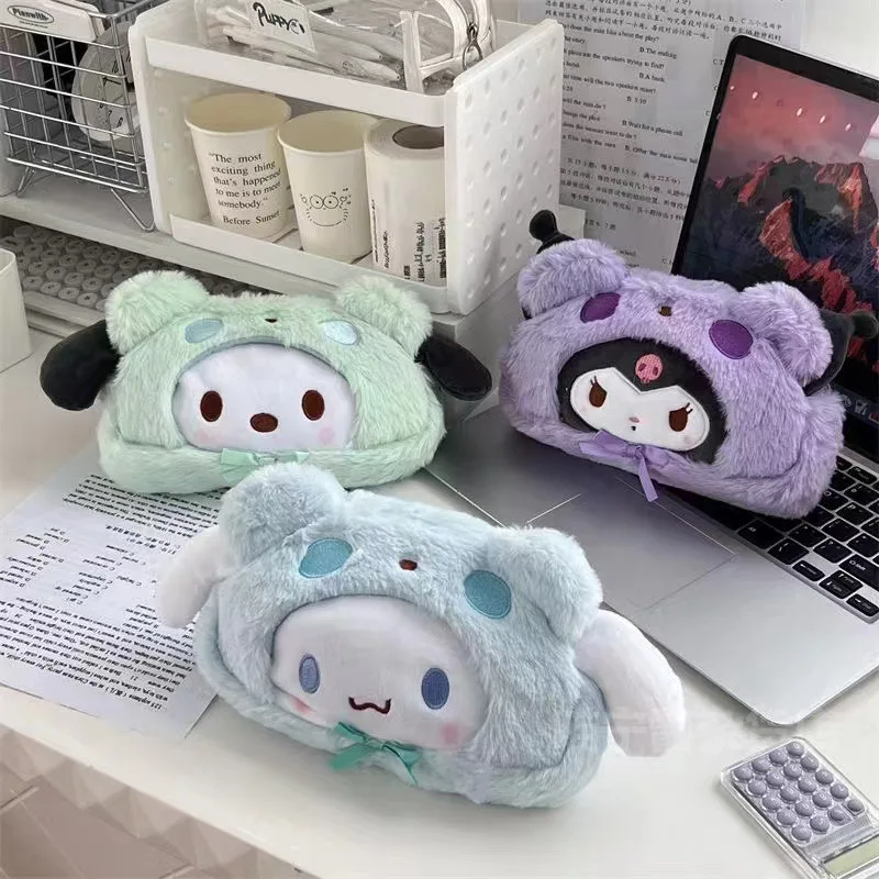 Top Trends: Plush Cartoon Cute Cinnamorolls Girl Heart Student Kuromis Pen Bag Signature Pen Box Stationery Storage Bag Students' Supplies Shoppable Styles