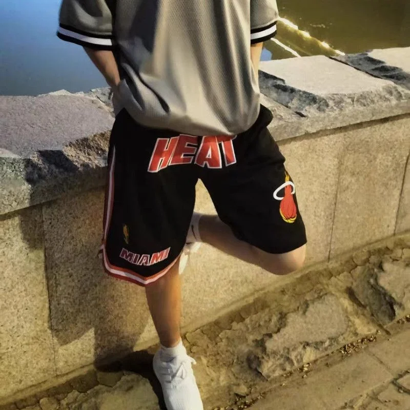 Top Trends: Fashion Embroidery Capris Sports Shorts American High Street Basketball Short For Men Short Summer Casual New In Short For Women Shoppable Styles - Image 3