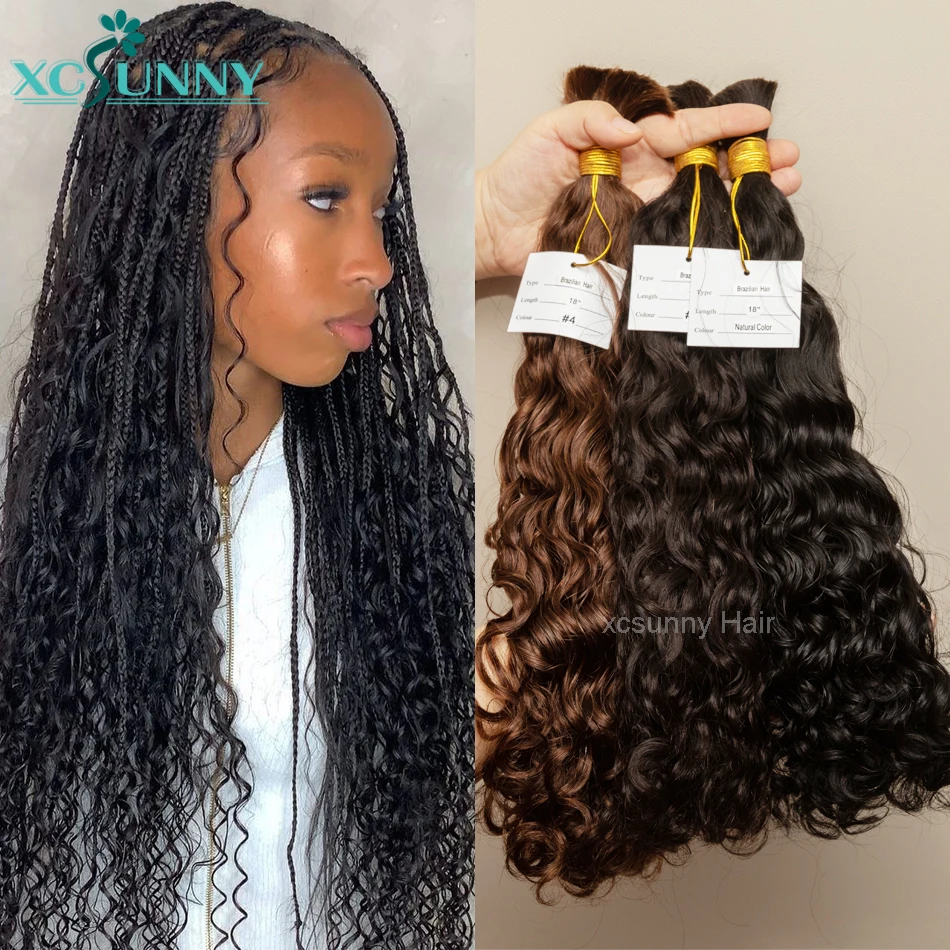 Top Trends: Bulk Hair Human Hair Braiding Curly Double Drawn Full End 3pcs / 5pcs Bulk Human Hair For Braids Wholesale Burmese Hair Extensions Shoppable Styles