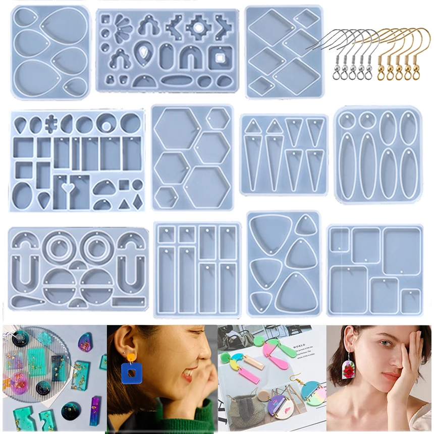 Top Trends: Multi Sets Fashion Design Earrings Pendant Epoxy Resin Silicone Molds Making For DIY Charms Pendant Creative Jewelry Craft 2022 Shoppable Styles