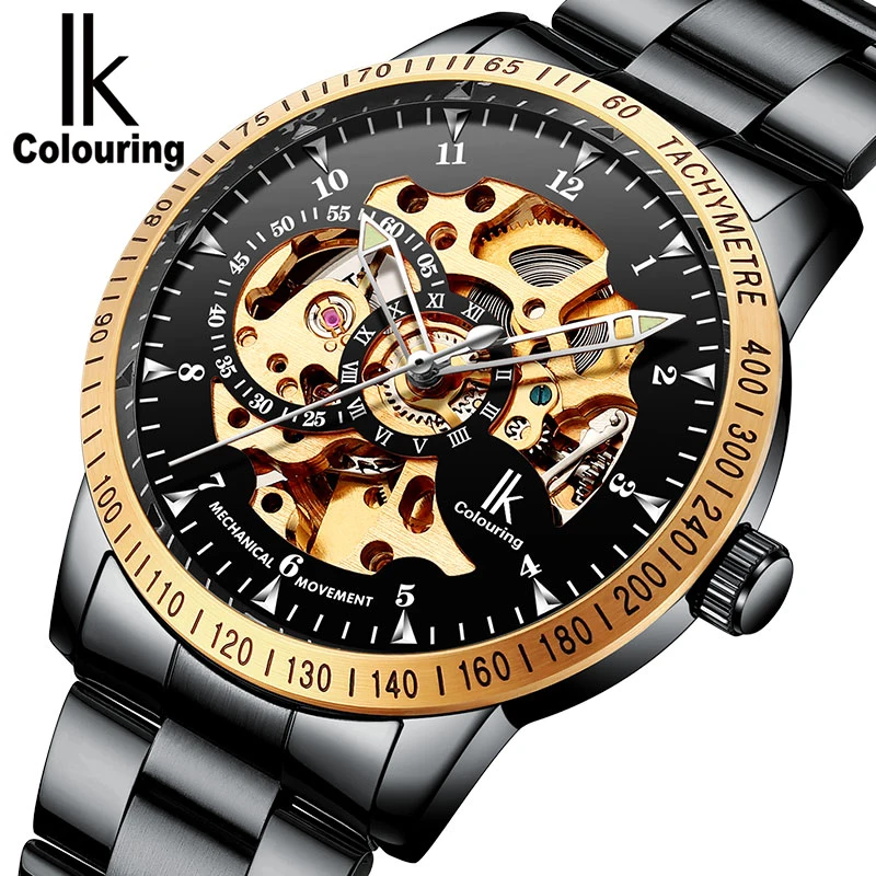 Top Trends: IK Colouring Automatic Watch For Men Mechanical Wristwatches Luxury Skeleton Relogio Masculino Watches Shoppable Styles