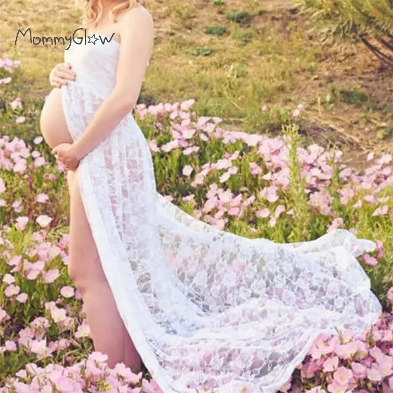 Top Trends: Maternity Gown Photography Props Lace Stretchy Pregnancy Long Dress For Pregnant Women For Photo Shoot Maxi Maternity Leave Shoppable Styles