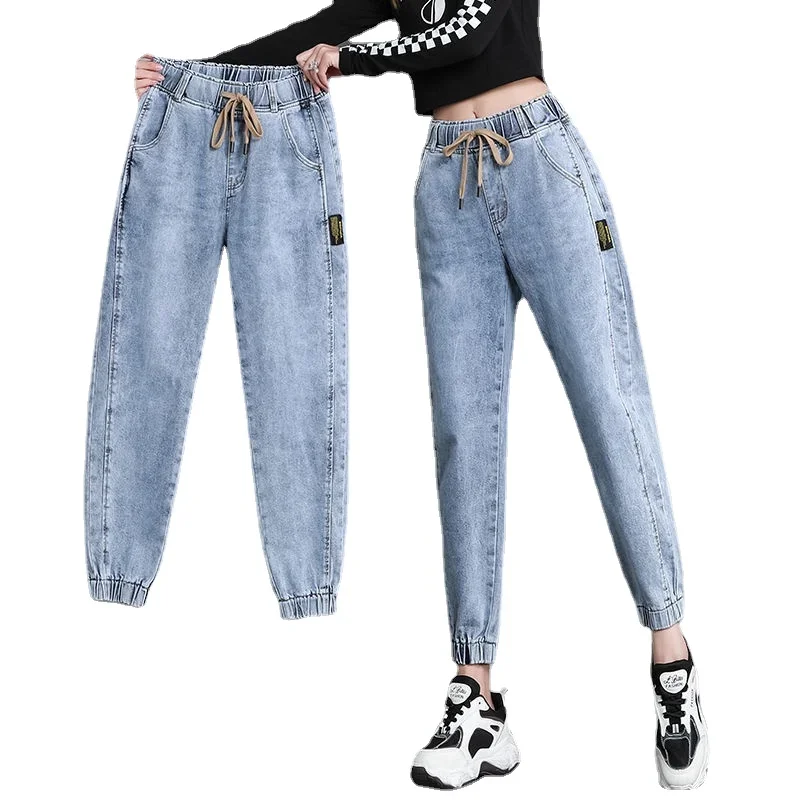 Top Trends: 2024 Harem Pants Vintage High Waist Jeans Woman Women's Jeans Ankle Length Mom Jeans Cowboy Denim Pants For Women Clothes Shoppable Styles - Image 4