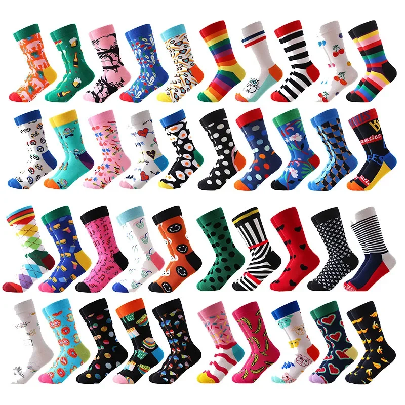 Top Trends: Original Male And Female Animal Flower Striped Food Cartoon Fun Fashion Socks Happy Harajuku Casual Autumn And Winter Socks Shoppable Styles