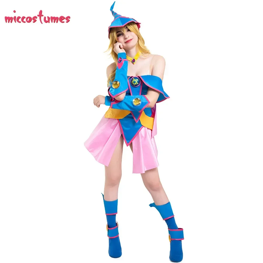 Top Trends: Miccostumes Women&#039;s Dark Magician Girl Cosplay Costume With Hat For Woman Halloween Cosplay Costume Outfit Shoppable Styles