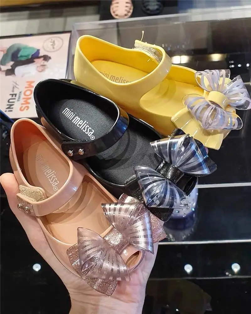 Top Trends: 2023 Children's New Melissa Girls' Sandals Big Bow Princess Jelly Shoes Kids Students Beach Baby Sandals Candy Shoes SH19117 Shoppable Styles - Image 2