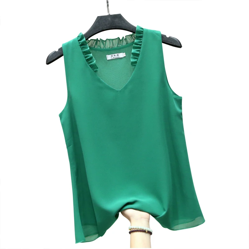 Top Trends: Banerdanni 2024 Fashion Brand Women&#039;s Blouse Casual Bottoming Sleeveless Top Female V-neck Stitching Loose Size S-5XL Top Shirt Shoppable Styles