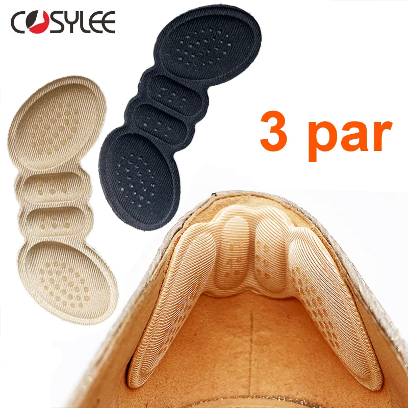 Top Trends: 3 Pairs Heel Insoles Pads Patch Pain Relief Anti-wear Cushion Feet Care Heel Protector Adhesive Back Sticker Shoes Insert Insole Shoppable Styles