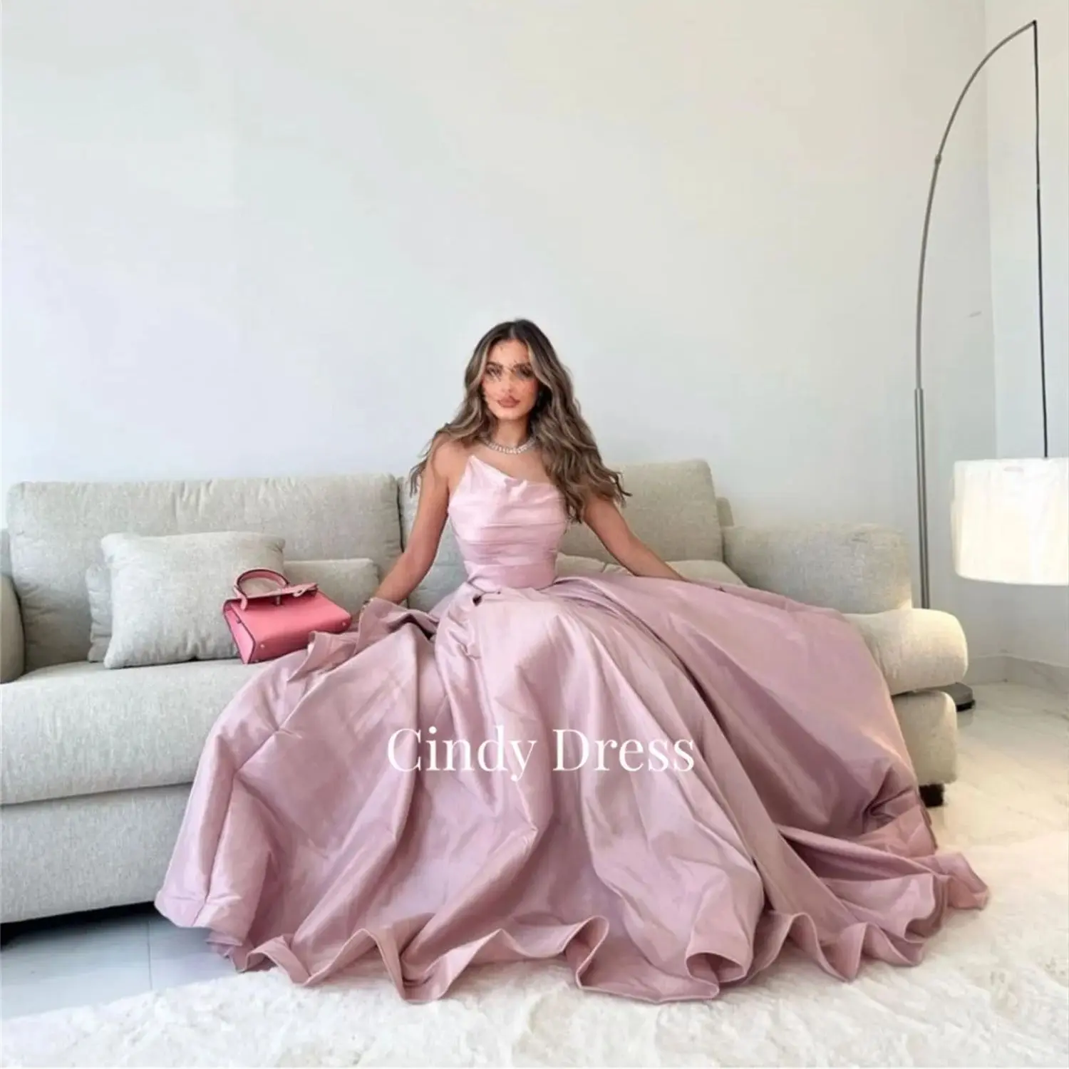 Top Trends: Cindy Off The Shoulders Sharon Happy Dress 2024 Princess Elegant Gowns Pink Female Prom Dresses Bell Shape Evening Gown Woman Shoppable Styles