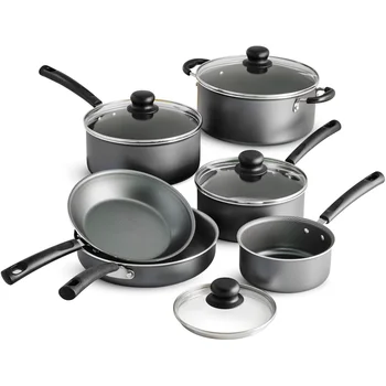 Mainstays Ceramic Nonstick 12 Piece Cookware Set, Blue Linen, Hand wash  Only 