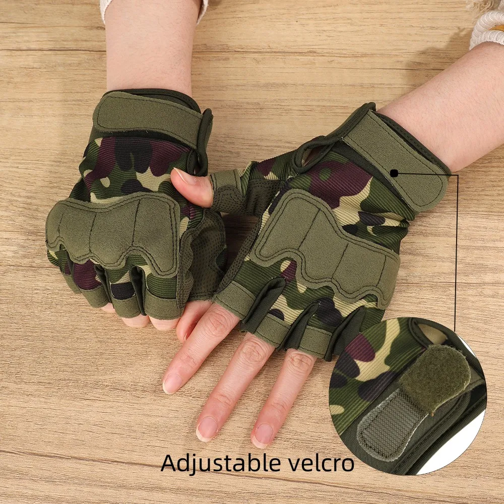 Top Trends: Military Army Shooting Fingerless Gloves Half Finger Men Tactical Gloves Anti-Slip Outdoor Sports Bicycle Gloves Riding Gloves Shoppable Styles - Image 3