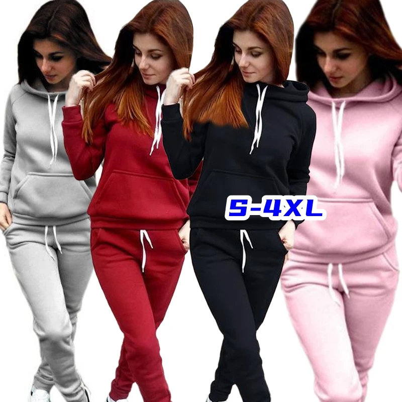 Top Trends: Fashion Women Track Suits Sports Wear Jogging Suits Ladies Hooded Tracksuit Set Clothes Hoodies+ Sweatpants Sweat Suits Shoppable Styles