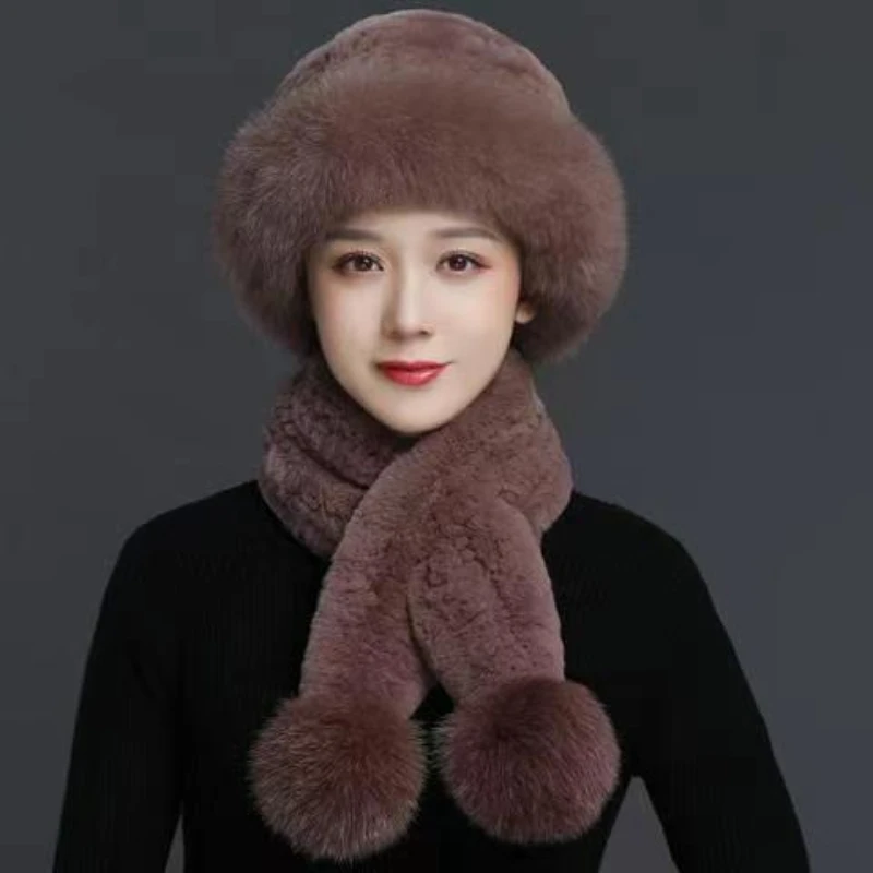 Top Trends: Hat Female Winter Imitation Mink Mother Korean Rex Rabbit Hair Foreign Air Hat Snow Basin Hat High-grade Female Hat Thickened Shoppable Styles