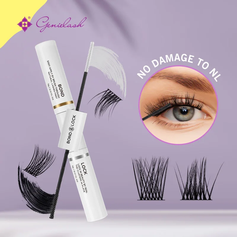 Top Trends: Genielash 2 In 1 Bond And Seal / Lock Dual-Ended Eyelash Glue For DIY Eyelash Extensions 3 Days Long Lasting Time Waterproof Shoppable Styles