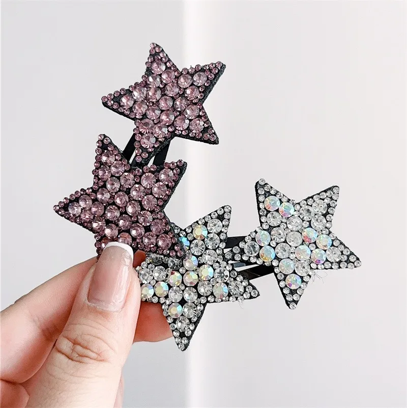 Top Trends: Korean Fashion Star Rhinestone Hairpins Women Girls Hair Clips Pins Barrettes Accessories Hairgrips Headdress Headwear Ornament Shoppable Styles - Image 2