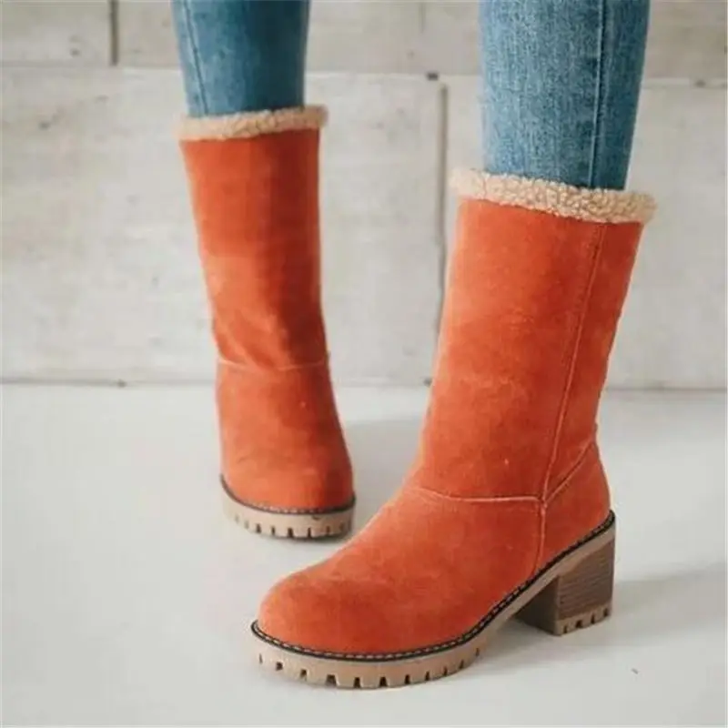 Top Trends: Women Winter Fur Warm Snow Boots Ladies Warm Wool Booties Ankle Boot Comfortable Shoes Turned-over Edge Casual Women Mid Boots Shoppable Styles