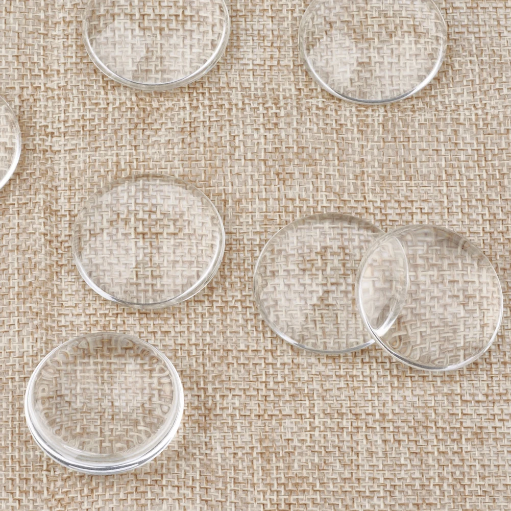 Top Trends: 200pcs 8mm 10mm 12mm 16mm 18mm 20mm 25mm Transparent Domed Flatback Half Round Clear Glass Cabochon For DIY Jewelry Making F60 Shoppable Styles