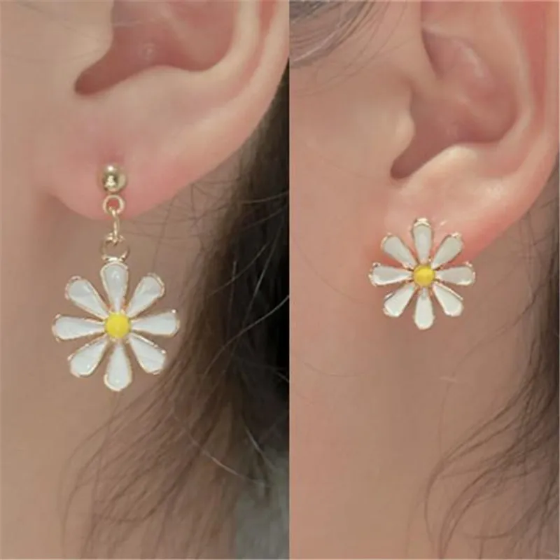 Top Trends: 2023 New Fashion Trend Unique Design Elegant Delicate Light Luxury Small Daisy Flower Earrings Women Jewelry Party Premium Gift Shoppable Styles