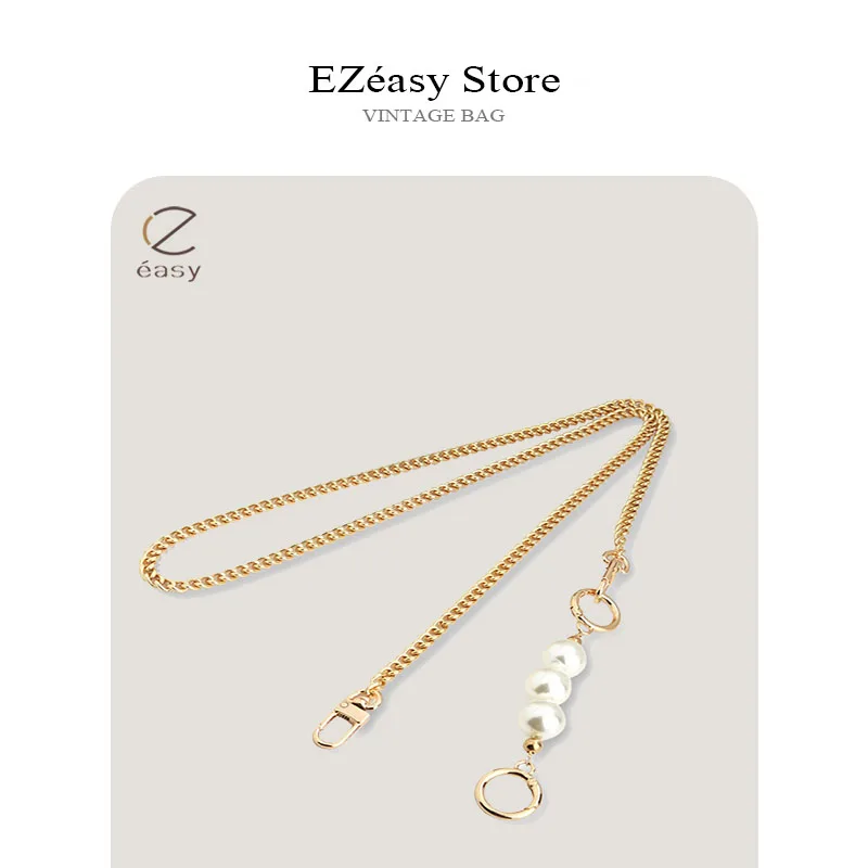 Top Trends: Ezeasy Bag Chain Accessories Pearl Extension Chain Bag Strap Underarm Shoulder Strap Chain Crossbody Handle Portable Short Bag Shoppable Styles