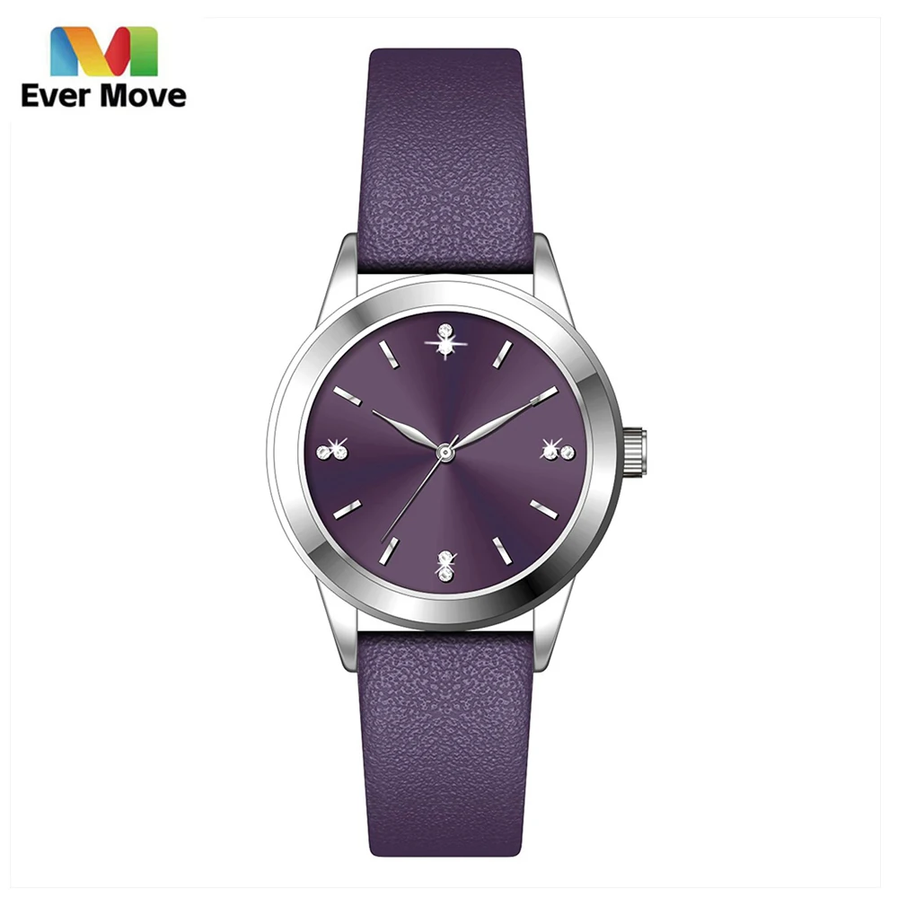 Top Trends: Ever Move Elegant Luxury Brand Vintage Women&#039;s Watch Ladies Diamond Fashion Quartz Watch Women Wristwatch Gifts For Women Purple Shoppable Styles