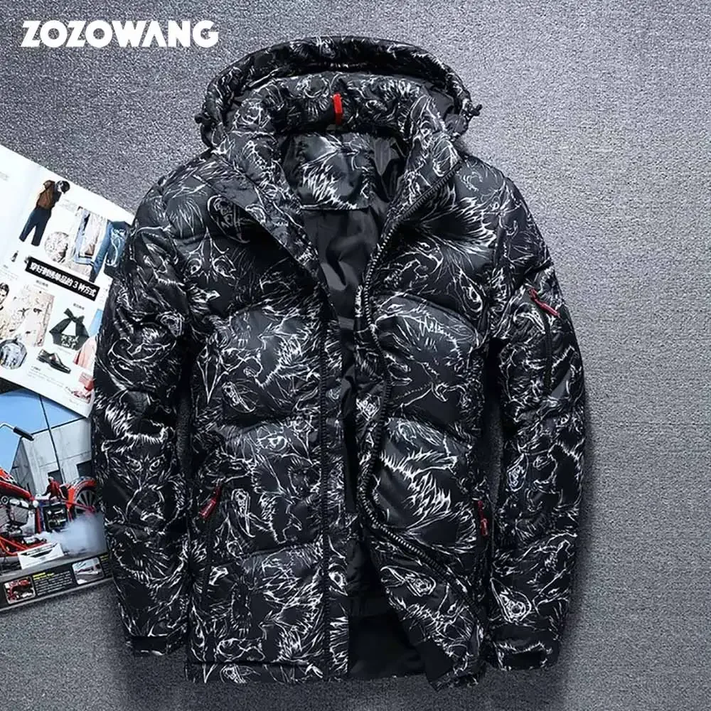 Top Trends: ZOZOWANG 2024 Winter Jacket High Quality Winter Thick White Duck Thick Down Jacket Men Camouflage Hooded Doudoune Homme Feather Shoppable Styles