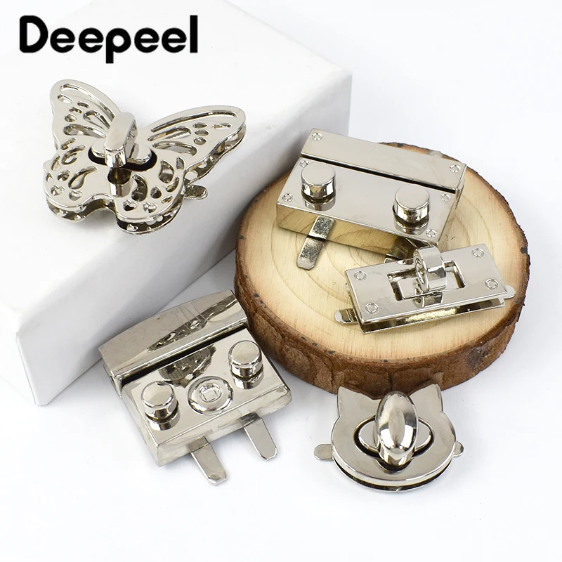 Top Trends: 2Pcs Deepeel Metal Silver Locks Buckle Bag Twist Turn Lock Clasps Handbag Purse Closure Clasp DIY Crafts Hardware Bags Accessory Shoppable Styles - Image 5