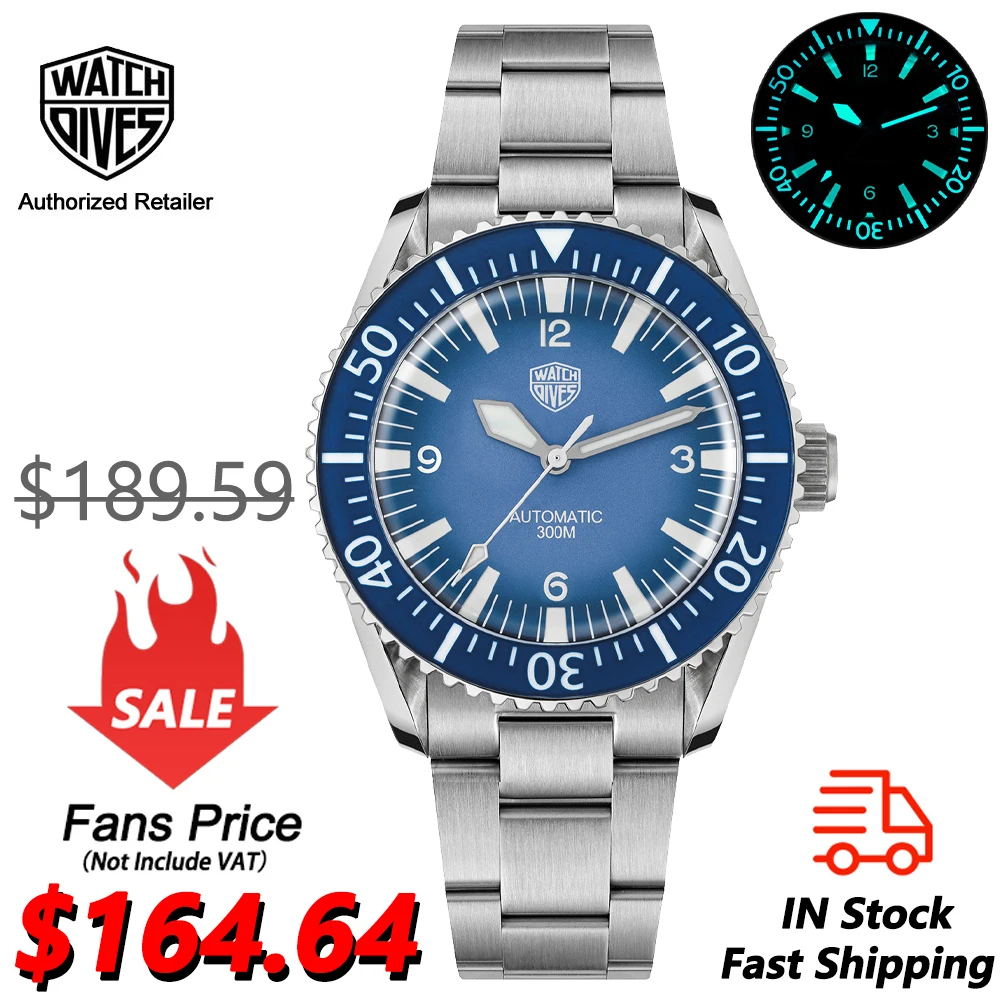 Top Trends: Watchdives WD1967 Sharkmaster 300 Automatic Watch 300m Water Resistance Bubble Sapphire Crystal Wristwatch BGW9 Luminous Watches Shoppable Styles