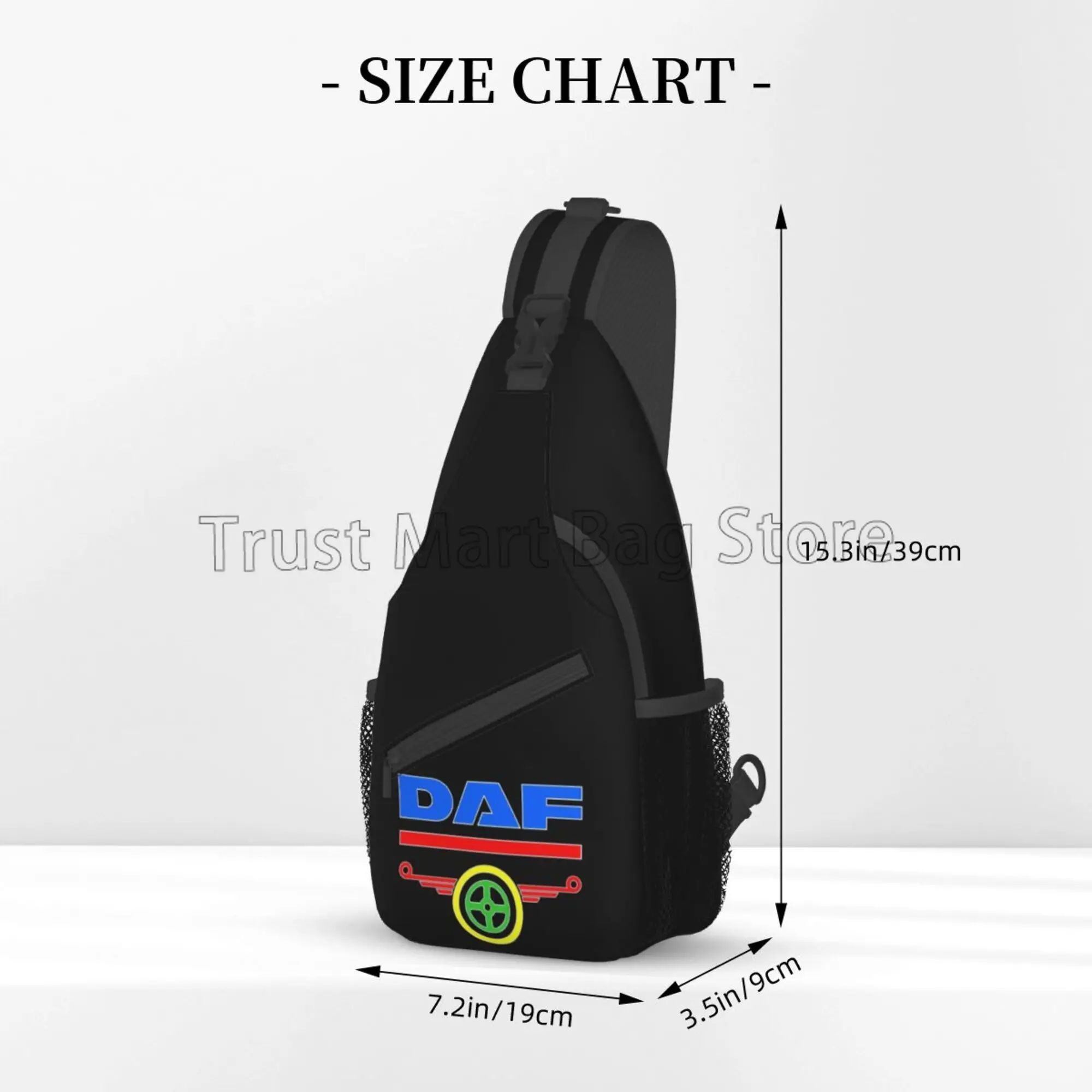 Top Trends: DAF Logo Print Chest Bags Crossbody Sling Bag Travel Hiking Backpack Casual One Shoulder Daypack For Women Men Outdoor Sports Shoppable Styles - Image 3