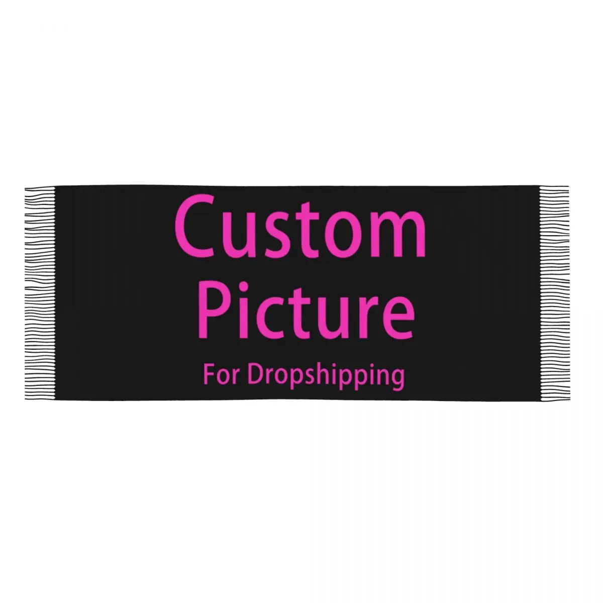 Top Trends: Personalized Custom Photo Logo Tassel Scarf Women Soft Customized DIY Print Shawl Wrap Ladies Winter Scarves Shoppable Styles