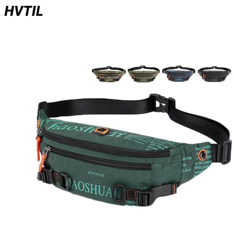 Top Trends: HVTIL Outdoor Men Hip Belly Banana Bag Bum Chest Belt Waist Bag Waterproof Tactical Military Sport Nylon Travel Tools Fanny Pack Shoppable Styles