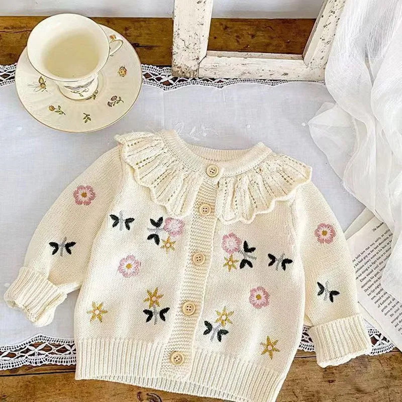 Top Trends: Kids Girls Spring And Autumn Coat Sweaters For Infants And Newborns Knitwear Cardigan Outgoing Clothing Baby Cardigan Sweater Shoppable Styles