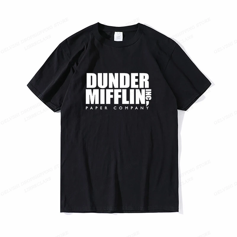 Top Trends: DUNDER MIFFLIN T Shirt Men Fashion T-shirts Cotton Tshirt Office Tops Tees Women Tshirt Boy Tees Summer Camisetas Letter Clothes Shoppable Styles