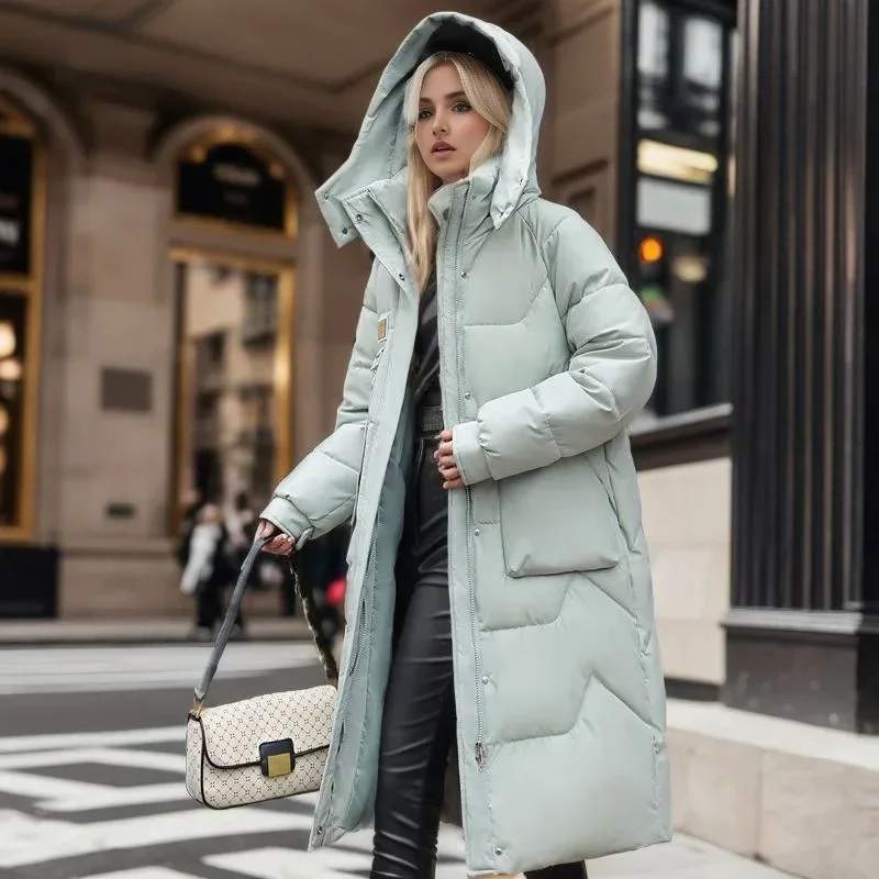 Top Trends: 2024 Spring Women Parka Black Long Sleeve Pockets Zippers Hooded Jacket Loose Warm Coat Female New Trendy Casual Ladies Clothes Shoppable Styles