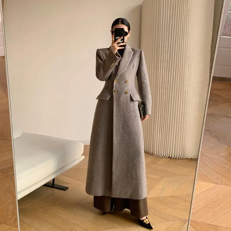 Top Trends: 2023 Autumn And Winter New Korean Version Fashion And Versatile Celebrity Style Thickened Long Woolen Coat Shoppable Styles