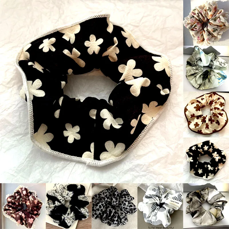 Top Trends: Hair Scrunchies For Girls Women Accessoreis Band Ties Pony Tail Big Vintage Popular Leading Fashion Korean Elastic Adults JY015 Shoppable Styles