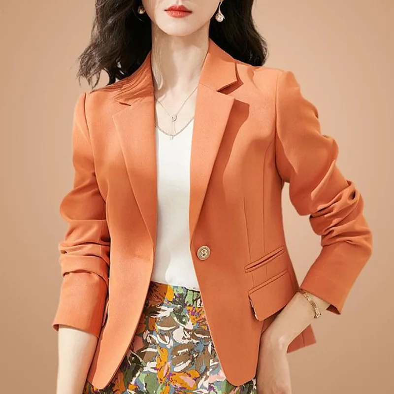 Top Trends: Elegant Lapel Button Spliced Solid Color All-match Blazer Women&#039;s Clothing 2023 Autumn New Casual Tops Loose Office Lady Blazers Shoppable Styles