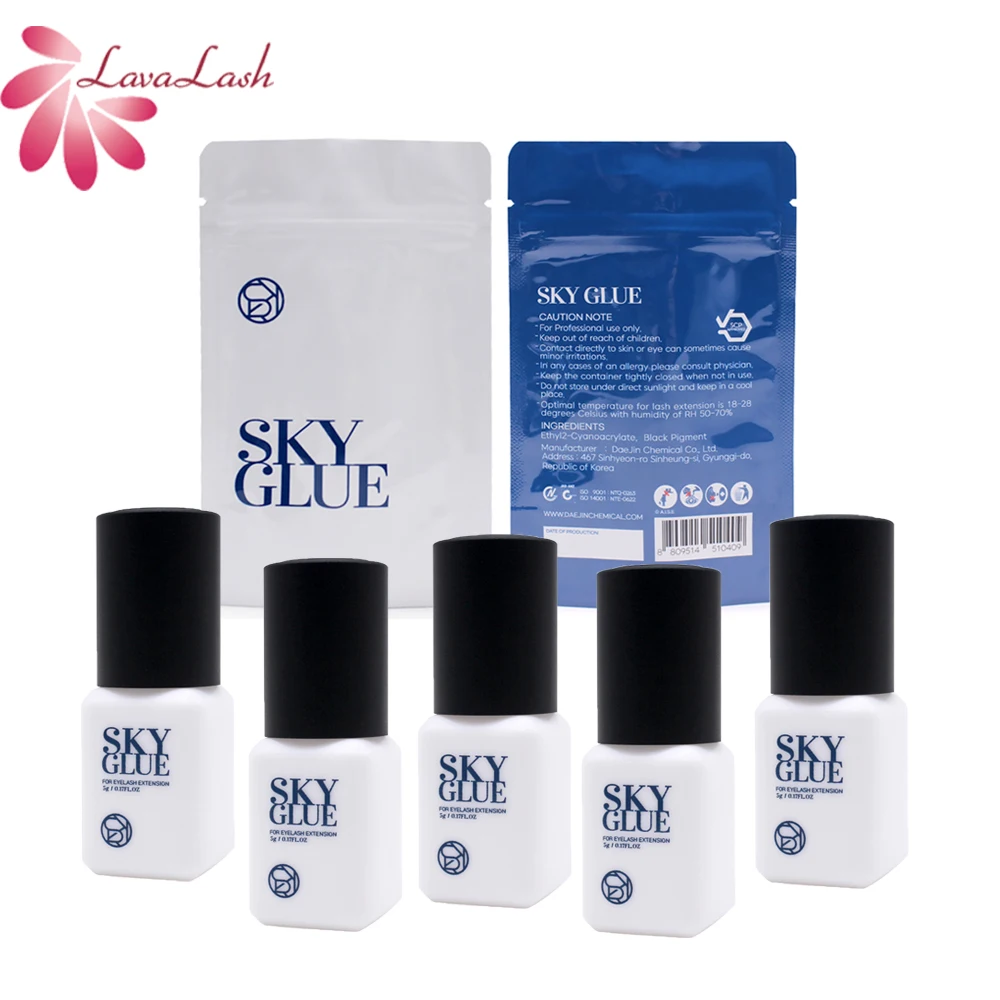 Top Trends: 5 Bottles Sky Glue S Plus Type Black Cap Original Korea Adhesive For Eyelash Extensions 5ml Beauty Shop Lasting Makeups Tools Shoppable Styles - Image 6