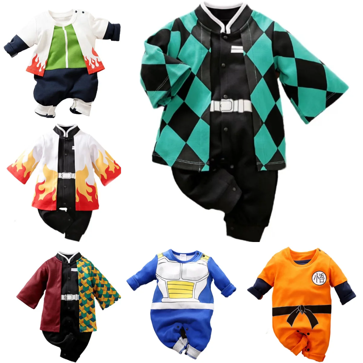 Top Trends: Cotton Newborn Cosplay Romper Infant Japanese Kimono Jumpsuit Baby Boy Clothes 0-24M Shoppable Styles