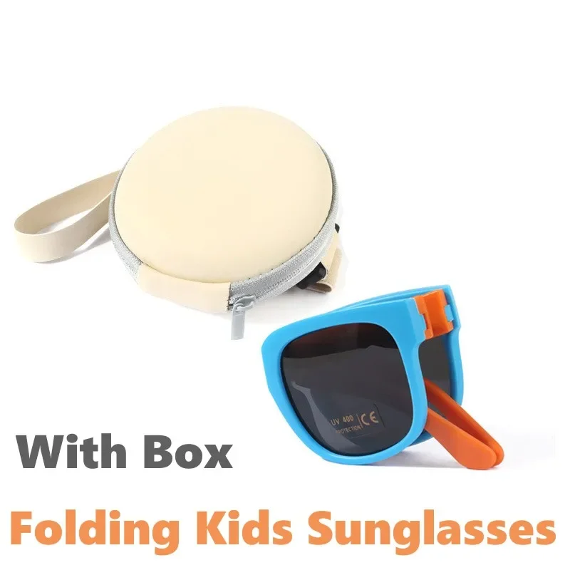 Top Trends: Kids Foldable Sunglasses With Box Outdoor UV400 Sun Glasses Eye Protection For Children Baby Boys Girls Ultraviolet Eyewear Shoppable Styles