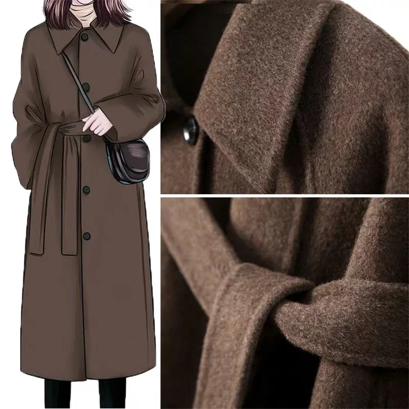 Top Trends: Winter New Elegant Women Korean Chic Long Blend Woolen Oversize Coats Loose Lapel Overcoat Cardigans Thick Warm Coat Outerwear Shoppable Styles