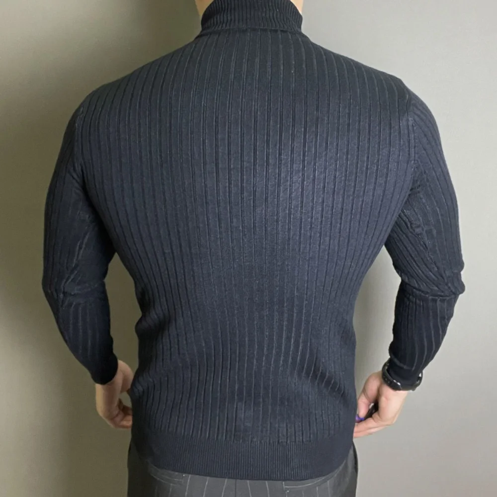 Top Trends: New Winte Men's Rollneck Knitted Keep Men Jumper Knit Woolen Turtleneck Warm Sweater Casual Pulloverr Coats Knit Sweater Shoppable Styles - Image 6