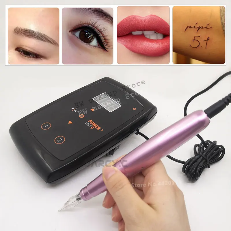 Top Trends: Dermograph Beauty Tattoo Machine Micropigmentacion Swiss Motor Tattoo Gun Permanent Makeup Eyebrow Lip Pen With Cartridge Needle Shoppable Styles