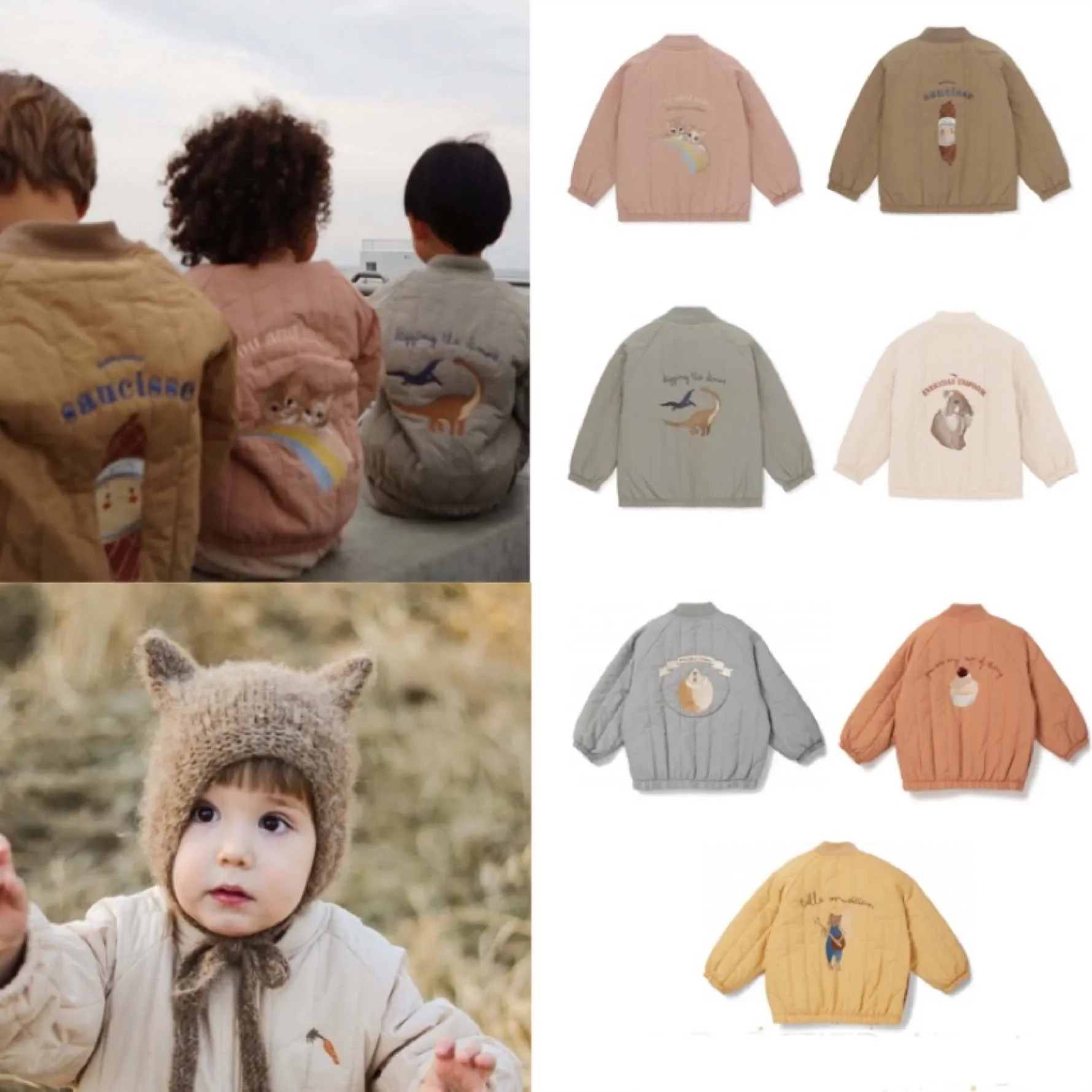 Top Trends: Autumn Winter Lamb Fleece Kids Jacket Thicken Windproof Girls Cotton Coat Lining Plush Cartoon Embroidery Boys Jackets 2-6Y Shoppable Styles