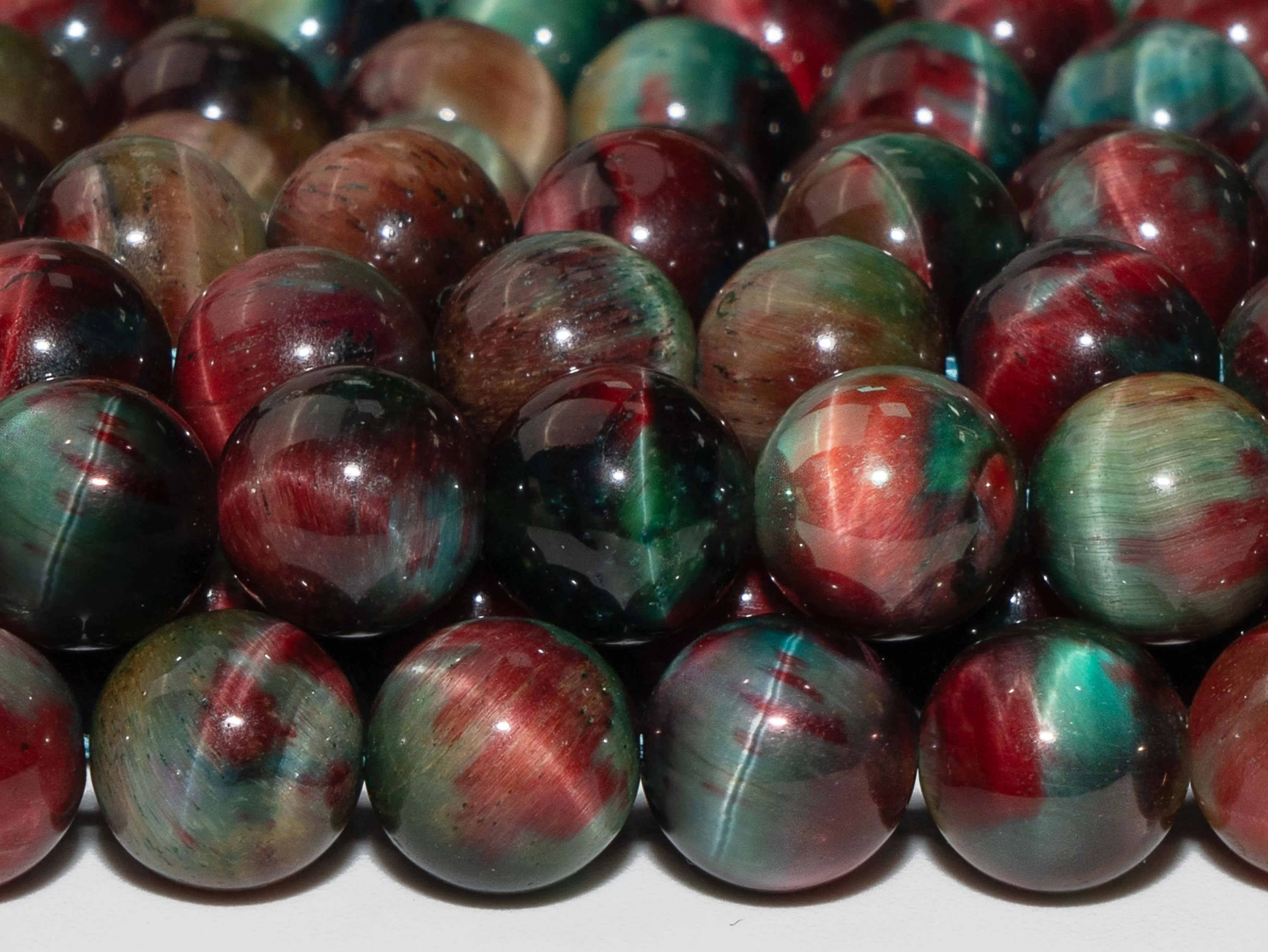 Top Trends: Natural Stone Parrot Color Tiger Eye Beads Gemstone Loose Beads Round Shape Size Options 6 / 8 / 10 / 12mm For Jewelry Making Shoppable Styles