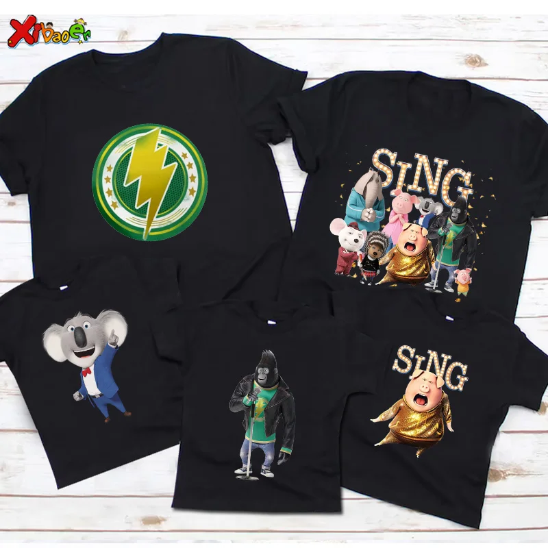 Top Trends: Sing Family Shirt Movie Cosplay Shirt Funny Party Shirts Sing Kids Adults T Shirt Family Matching Outfits Couple Matching Outfit Shoppable Styles