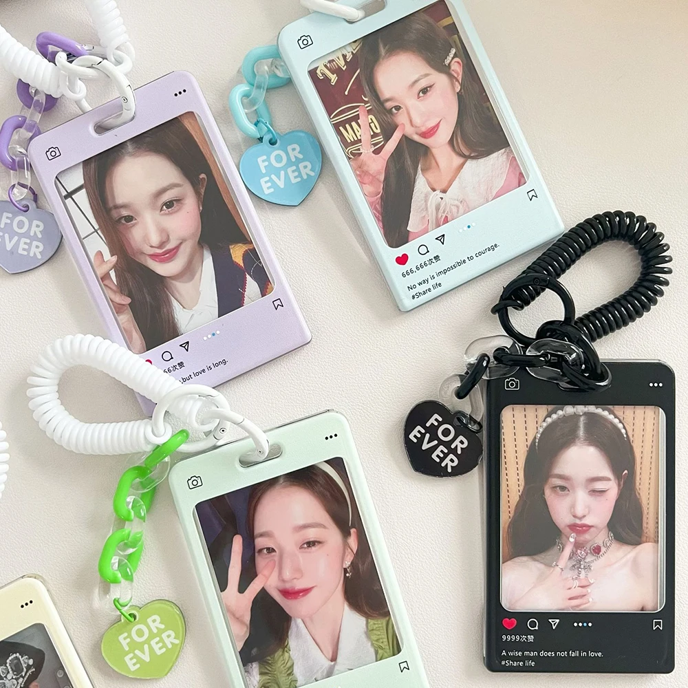 Top Trends: INS Star Acrylic Photocard Holder Korean Kpop Idols Photo Frame 3 Inch Cute Sweet Card Display Stand Desktop Decor Card Sleeve Shoppable Styles