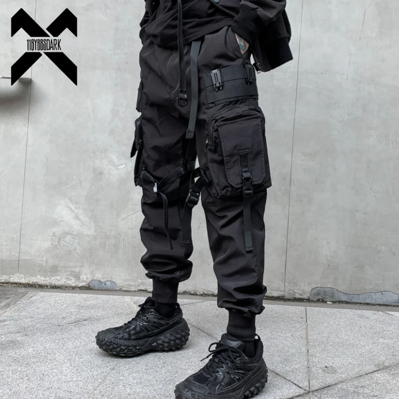 Top Trends: Hip Hop Tactical Cargo Pants Men Multi Pocket Joggers Trousers 2022 Autumn Functional Elastic Waist Fahsion Streetwear Pant Shoppable Styles